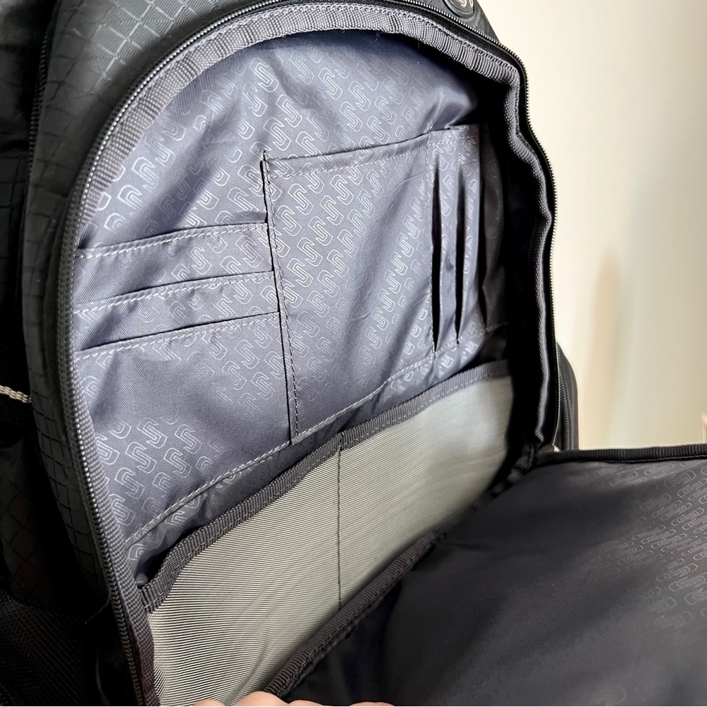 Rival 17.3 Inch Laptop Backpack with Hardshell Side Pockets, Black - Picture 8 of 17